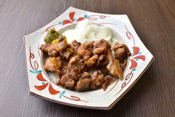 地鶏の炭火焼