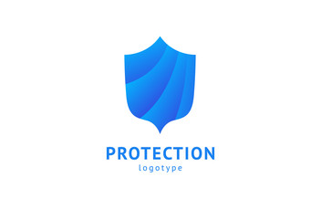 Shield icon. Vector flat style illustration Abstract business security Agency logo template. Logo concept of antivirus, protection, insurance, privacy, guard.