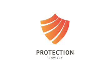 Shield icon. Vector flat style illustration Abstract business security Agency logo template. Logo concept of antivirus, protection, insurance, privacy, guard.