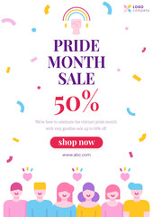 LGBTQ discount sale poster layout