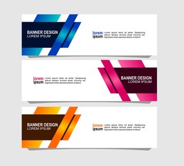 modern banner design with gradient colors