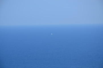 Obraz premium Greece Crete landscape mountains road panorama sea shore sun beach