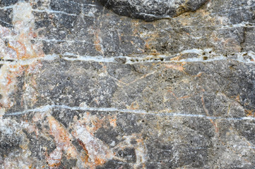 Rock texture and surface background. Cracked and weathered natural stone background.
