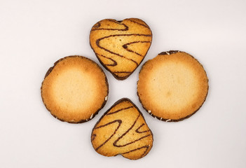 Obraz na płótnie Canvas Assorted shortbread dough biscuits