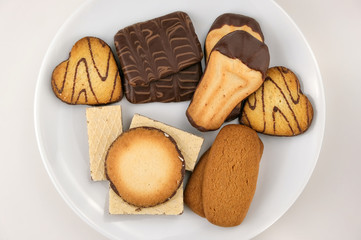 Assorted shortbread dough biscuits