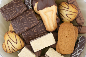 Assorted shortbread dough biscuits