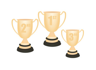 Golden prize trophy. vector illustration