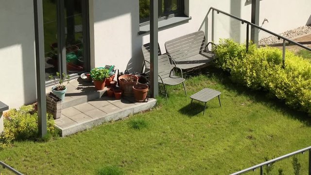 Modern exterior of terrace in loft