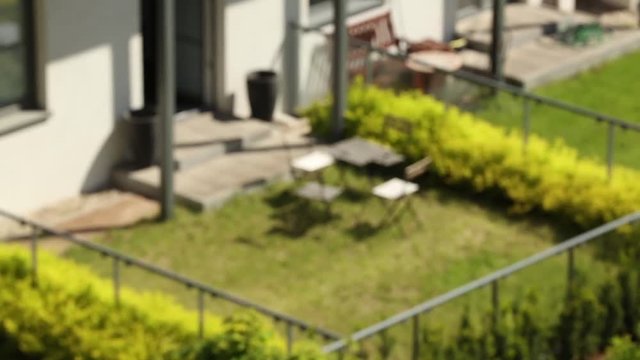 Modern exterior of terrace in loft
