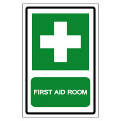 First Aid Room Symbol Sign, Vector Illustration, Isolated On White Background Label .EPS10