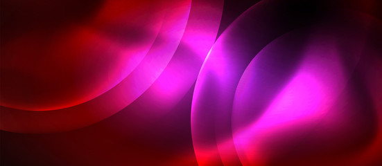 Shiny neon circles abstract background