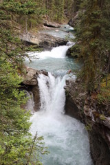 The Middle Falls In Johnston Canyon, Banff National Park, Alberta