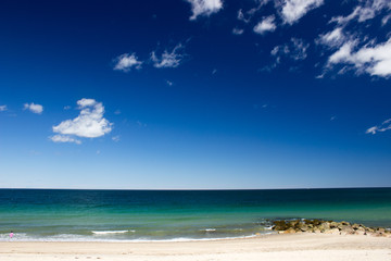 Sandwitch boardwalk beach at Cape Cod (Massachusetts)