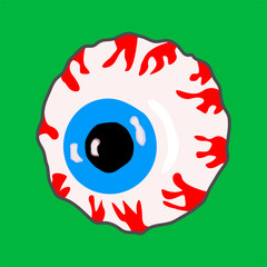  Eye in cartoon style. Comics. Eyeball. Vectonic graphics.