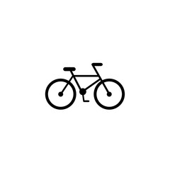Fototapeta premium Bicycle icon. Flat bike pictogram isolated on white. Vector illustration. Eco transport symbol.