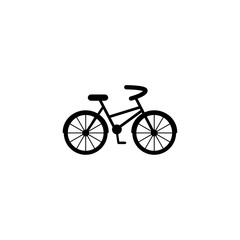 Fototapeta na wymiar Bicycle icon. Flat bike pictogram isolated on white. Vector illustration. Eco transport symbol.