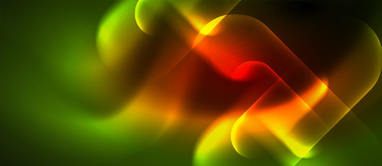 Neon glowing techno lines, blue hi-tech futuristic abstract background template