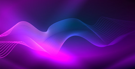Neon wave background