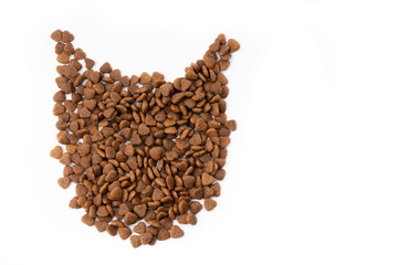 cat food on white background