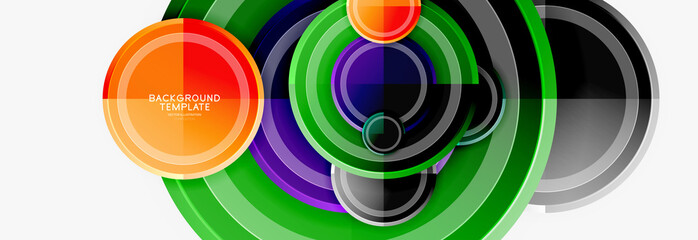 Obraz premium Circular pattern, abstract circles composition