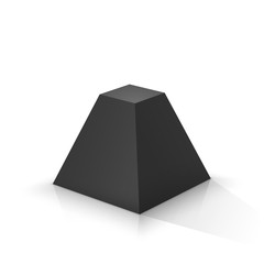 Black frustum square pyramid