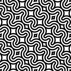 Vector geometric pattern. Seamless braided linear pattern.
