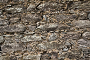 Old stony wall in detail