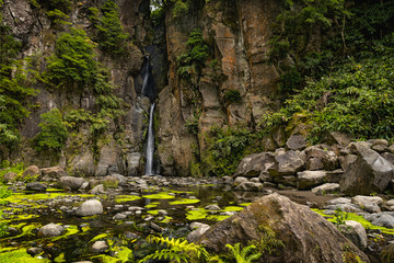 Waterfall Salto do Cabrito, Sao Miguel