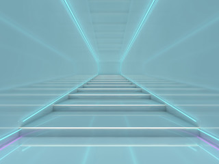 Abstract modern architecture background. 3D rendering