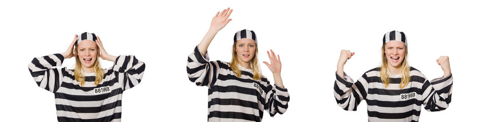 Funny prison inmate in concept