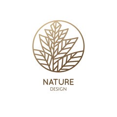 Abstract tropic plant minimal logo