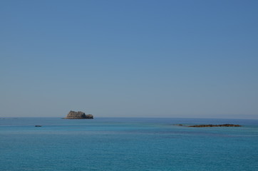 Greece Crete landscape mountains road panorama sea shore sun beach