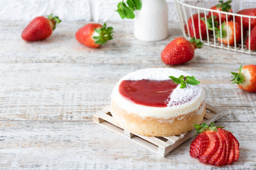 Strawberry Portioned Cheesecake