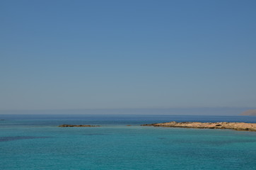 Greece Crete landscape mountains road panorama sea shore sun beach