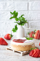 Strawberry Portioned Cheesecake