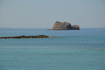 Greece Crete landscape mountains road panorama sea shore sun beach