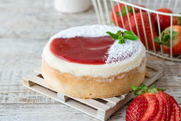 Strawberry Portioned Cheesecake
