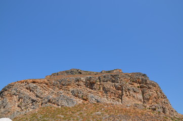 Greece Crete landscape mountains road panorama sea shore sun beach