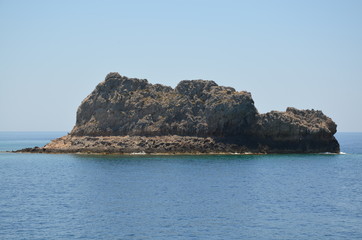 Greece Crete landscape mountains road panorama sea shore sun beach