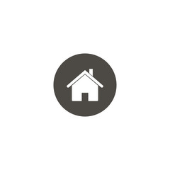 Home icon in round. vector icon for web. EPS 10