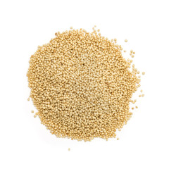 millet seeds isolated on white background