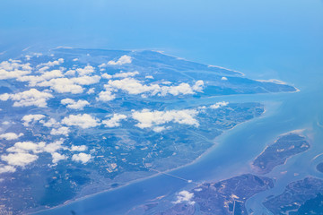 Caribbean Island Shore Aerial Plane