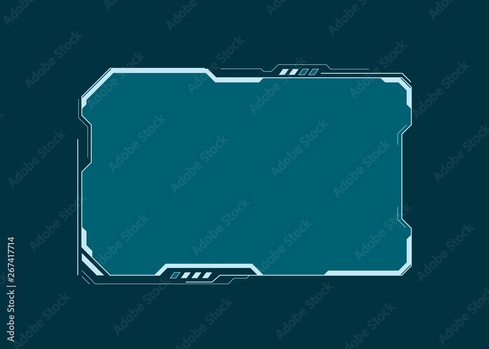 Poster hud futuristic user interface screen element. virtual dashboard. abstract control panel layout desig