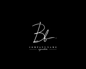 B BB Signature initial logo template vector