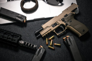 pistol and assault rifle 