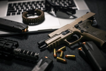 pistol and assault rifle 