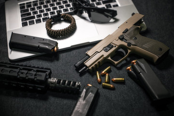 pistol and assault rifle 