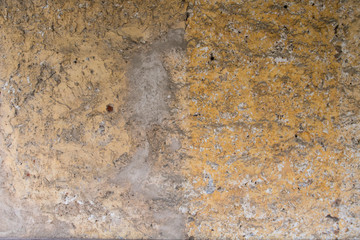 Gray Patch in Orange Painted Wall