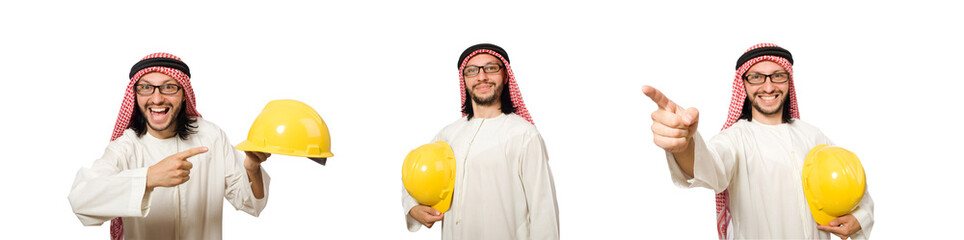 Arab businessman isolated on white