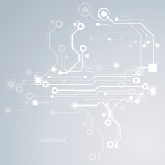 circuit board  electronic hardware future technological concept  hi-tech computer digital technology background copy space  vector illustration 